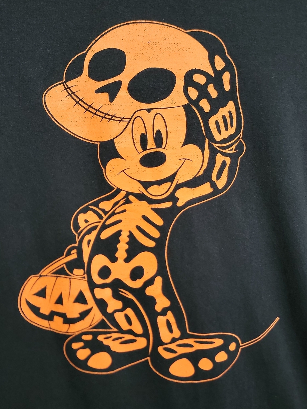 Officially Licensed Disney Mickey Mouse Halloween Skeleton Costume Shirt - Large